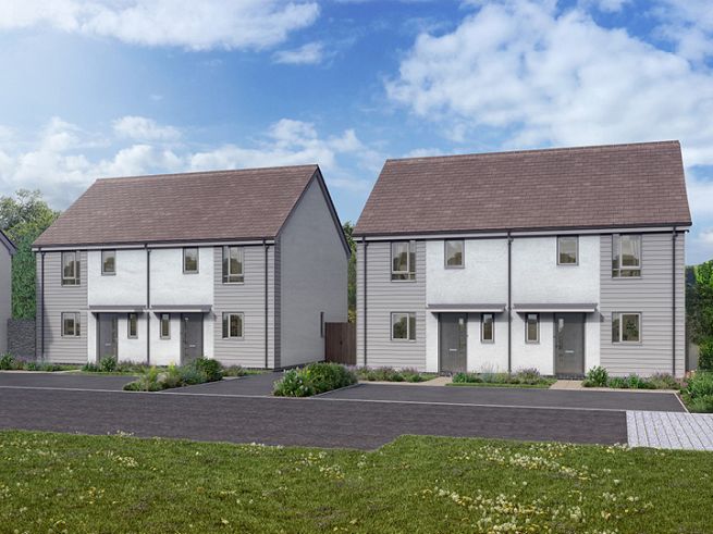 2 bedroom houses - artist's impression subject to change. Please note that the above computer generated image is representative of the house type and not necessarily the specified plot as some details and materials may vary.